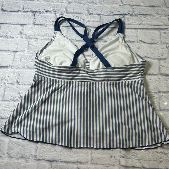 Nautical Navy/White Striped Tankini 2 Piece Swim Suit. Size 2X. #fishermancore - Picture 11 of 12